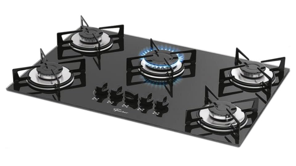 Cooktop 5 Bocas de Vidro Bivolt Fischer