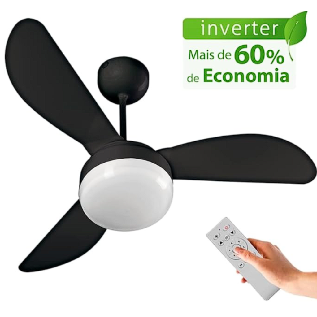 Ventilador de Teto Ventisol Fênix Black Inverter